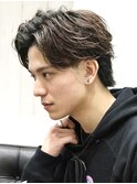 毛流れ韓国センターパート/20代センターパート髪型/メンズ専門