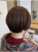 マッシュショート×ブランジュハイライトカラー