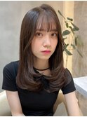 ■ 前髪アンブレラカラーこなれミディイメチェンウェーブパーマ