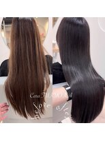 カラ フクオカ(Cara FUKUOKA)&nbsp;ラベンダーグレージュ《★髪質改善うる艶水素カラー＋カット★》