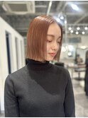 ボブ×赤みブラウン