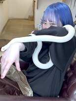 ブレイズヘアー(BLAZEhair) 【鮮明色】ネイビーブルー×ブリーチ4回