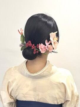 オレンジ梅田店(ORANGE) 卒業式/袴/アップ/シニヨン/造花【ミナ】