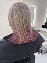 サンドレオ 新宿店(sand Leo)&nbsp;ミディアムレイヤーカット/髪質改善/韓国/前髪/新宿/ブリーチ