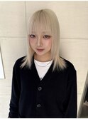 ミルクティーブラウン/大人ガーリー/ミディアムレイヤーカット
