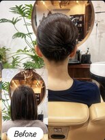 ナナホシ(NANAHOSI) 色無地着付+アップスタイル