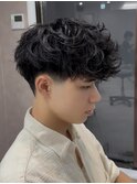 マッシュヘア/波巻きパーマ/men's/スパイラルパーマ