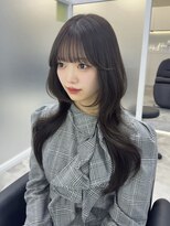イミュ(IMMU) レイヤーカット×グレージュカラー 韓国ヘア 髪質改善
