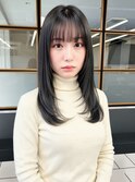 春カラー◎うる艶ストレート髪質改善カラーロングヘア透明感