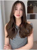 《SOYON》ミントグレージュ 顔周りレイヤー ビルドパーマ