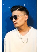 メリケンバーバーショップ フクオカ(MERICAN BARBERSHOP FUK)&nbsp;かき上げヘアショートレイアーくせ毛風パーマコンマヘアac1