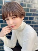 Liberte銀座 大人可愛い小顔ショート×ミルクティーベージュ