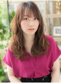 外国人風アシンメトリー透け感エアリーロングa上尾20代30代40代