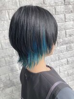 リアイス(Re:ICE) ミニウルフ/くすみブルー/流れるレイヤー/インナーハイライト