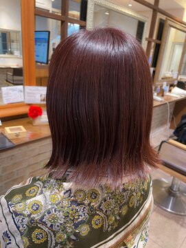 ネオリーブカップ 町田店(Neolive capu) 外ハネ＊艶ピンクカラー