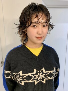 レコ 渋谷(LECO) フェイスフレーミング×パーマウルフ