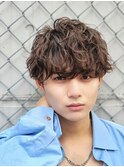 ツイストスパイラルパーマ無造作韓国メンズマッシュ波巻きパーマ