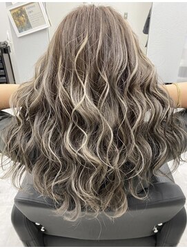 アオアクア バイ グルグル 小岩店(ao akua by GULGUL) グレージュハイライトカラー　ホワイトベージュ