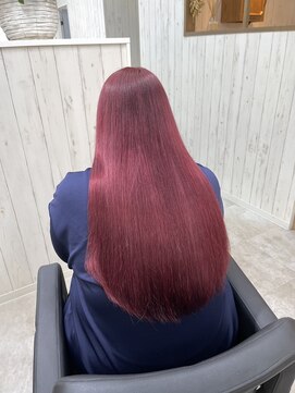 ワク 岡崎店(waku) ケアブリーチ×ルージュピンク