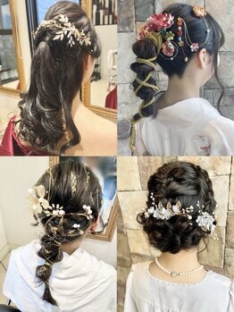 ドゥーク(dowku)の写真/【泉区/ロイヤルパークホテル近く】結婚式や二次会、特別な日のヘアセットを華やかで可愛く仕上げます☆