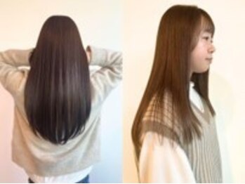 トップヘアーヒルズ 安城(TOP HAIR HILLS)の写真/毎朝のセットが楽に！あなたの髪質に合わせたオーダーメイドの縮毛矯正で、理想のスタイルを実現します◎