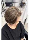白髪ぼかしコントラストハイライト