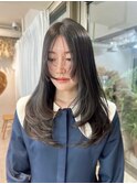 #52/黒髪/ボブルフ/ネビージュ/小顔/ワンレン/髪質改善/原宿