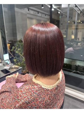 アッセンブル(ASSEMBLE) ピンクオレンジカラー×ボブ