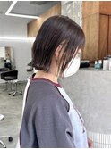 切りっぱなしボブ/インナーカラー/ミルクティーベージュ/柏