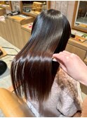 美髪ストレート/うる艶髪/愛されロングヘア/ナチュラルブラウン