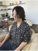 ミディアムウルフ×スパイラルパーマ