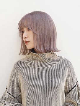 ラッドルーム(LAD ROOM.) ラベンダーグレージュ/ミルクティーカラー/切りっぱなしボブ