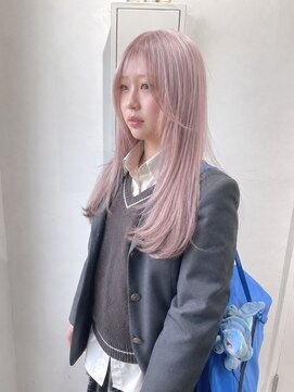 ミュー(Mu) ミルクティーピンク 初ブリーチ 初カラー 卒業式カラー