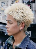 大分スパイキーパーマメンズカットスパイキーショート刈り上げ