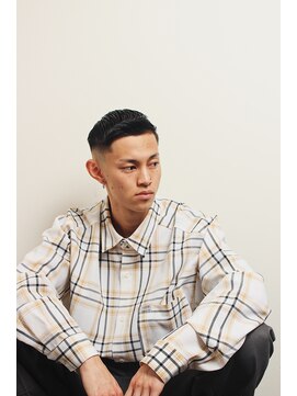 メリケンバーバーショップ フクオカ(MERICAN BARBERSHOP FUK) サイドパートショートセミウェットワイルドツーブロックテクノ26