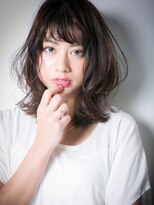 カバーヘアアンドスパ ブリス 浦和(COVER HAIR&SPA bliss) *bliss浦和*斜めバング×黒髪風♪きゅっとくびれセミディx