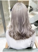 【DAYS 原宿 】グレージュアッシュカラー☆ブリーチ　セミロング
