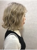 ハニーイエロー_クールショート　ピンクグレージュ　ボブルフ