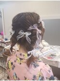 編みおろしツインテール