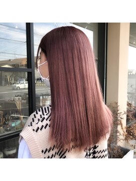 ミル 今治(1003 mille IMABALI) イルミナカラーの韓国風ピンクブラウン