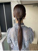 タイトアレンジ タイトポニー ローポニー 編みおろし タイトヘア