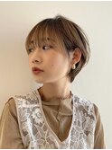 丸み 抜け感 可愛い 韓国風 おしゃれマッシュショート
