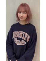 ジーナ 札幌(Zina)&nbsp;美髪＊ゆるふわカール＊くびれヘア＊ピンクベージュ＊髪質改善