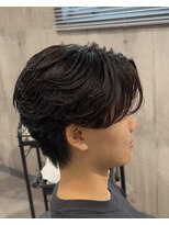 ビカムメンズヘアー 栄店(become men's hair)&nbsp;ニュアンスセンターパートカルマパーマニュアンスパーマ韓国ヘア
