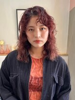 セーヌアワー(CEINE OUR)&nbsp;アプリコットオレンジマロンベージュショートボブウルフレイヤー