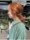 ★白髪をぼかしたオレンジカラー