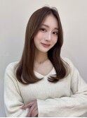 韓国レイヤーカット顔まわりカットショコラブラウンKA-50