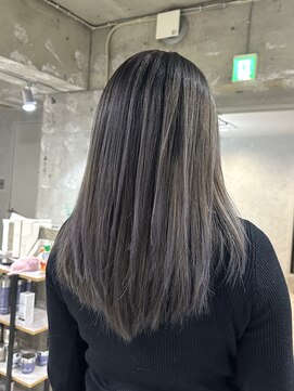 ラック(LUCK) バレイヤージュ/船橋/くすみベージュ/細めハイライト