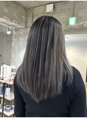バレイヤージュ/船橋/くすみベージュ/細めハイライト