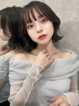 ハローバイシー 仙台(Hello by Sea) オリーブグレー×小顔[ココアベージュ/黒髪/くらげヘアー]